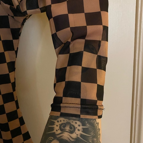 Checkered mesh shirt - Picture 3 of 4